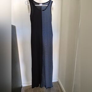 LuLaRoe Black and Blue Striped Top